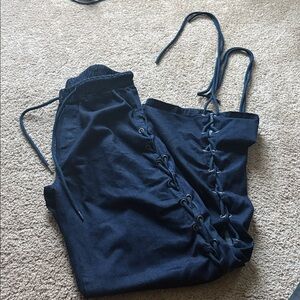 Fashion Nova Dark Blue lace Denim